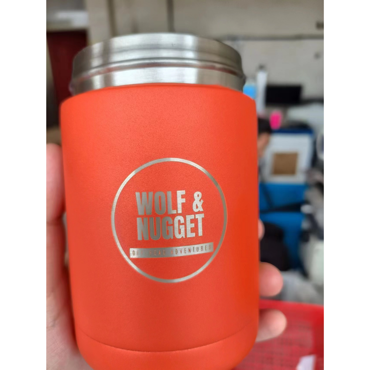 Wolf & Nugget Stainless Steel Beer Colster