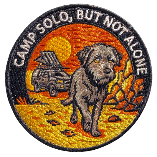 Camp Solo but not alone Wolf & Nugget 4WD Velcro Patch
