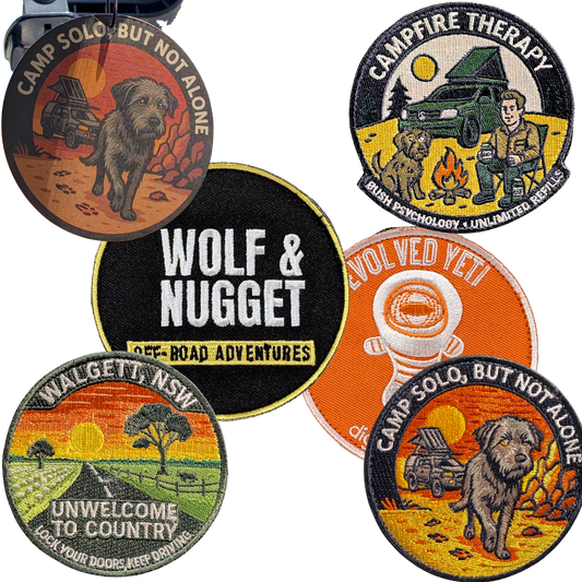 Wolf & Nugget Adventure Bundle – Patches + Air Freshener Pack